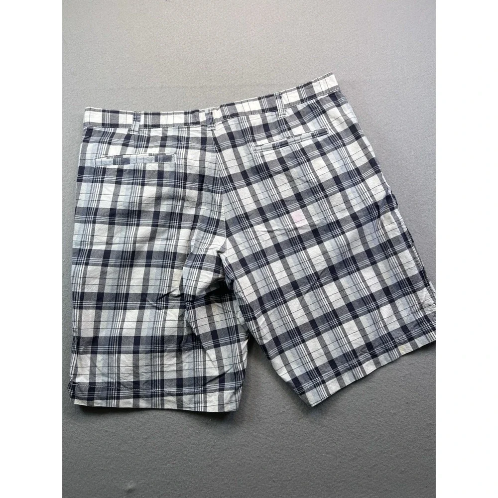 Gap Shorts Plaid Flat Front Cotton‎ Bermuda 9.5